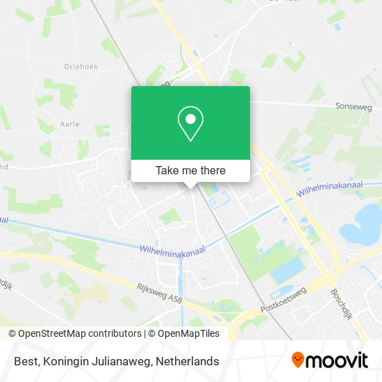 Best, Koningin Julianaweg map