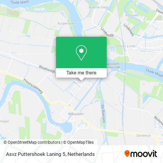 Asvz Puttershoek Laning 5 map