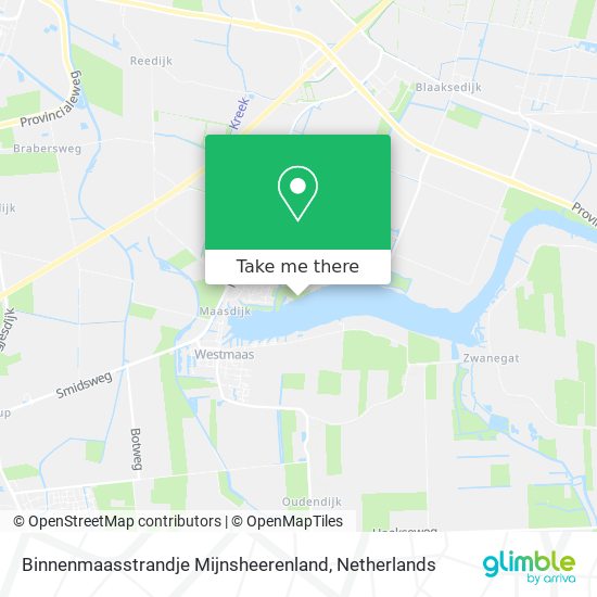 Binnenmaasstrandje Mijnsheerenland map