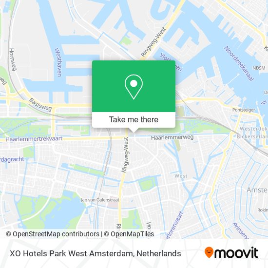 XO Hotels Park West Amsterdam map