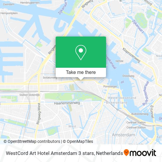 WestCord Art Hotel Amsterdam 3 stars Karte