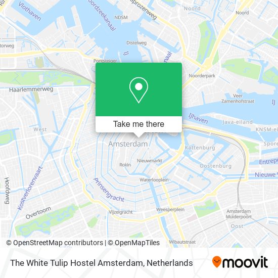 The White Tulip Hostel Amsterdam Karte