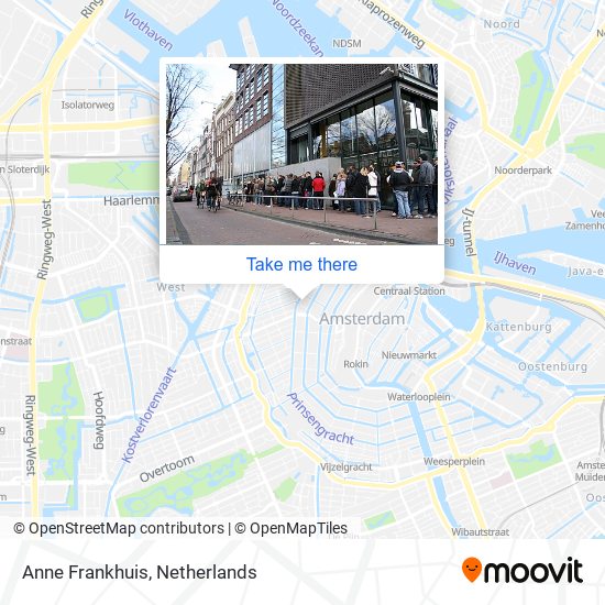 Anne Frankhuis map