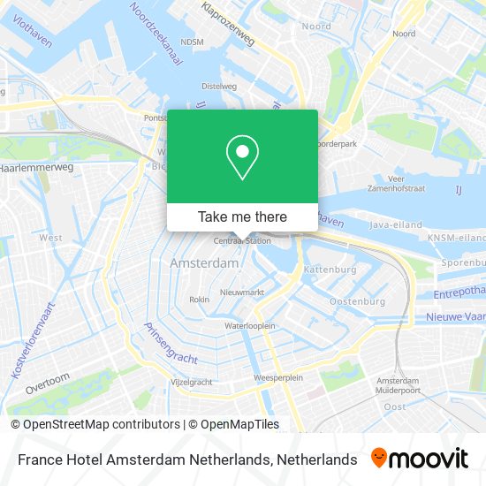 France Hotel Amsterdam Netherlands map