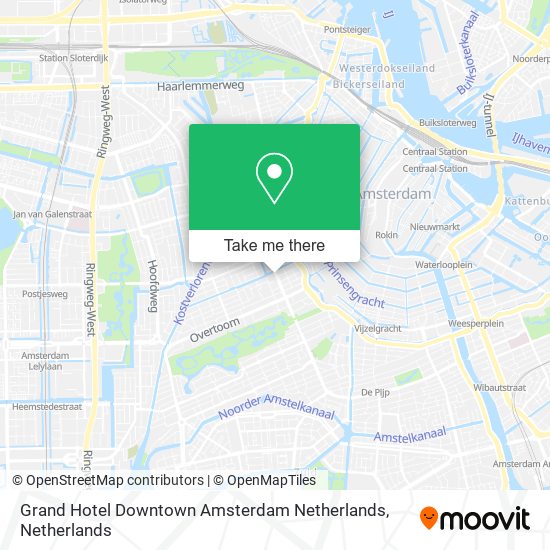 Grand Hotel Downtown Amsterdam Netherlands map