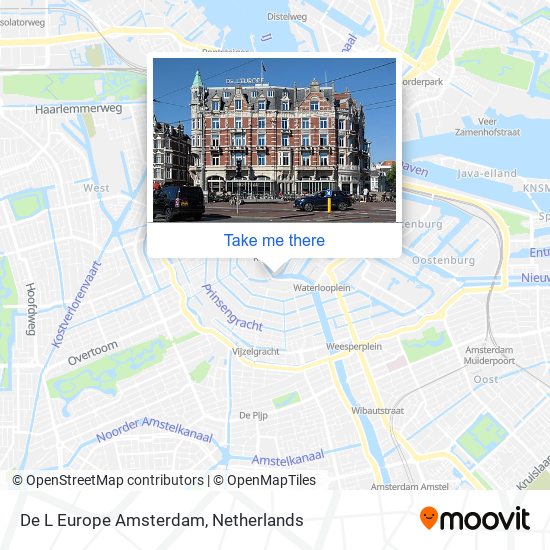 De L Europe Amsterdam map