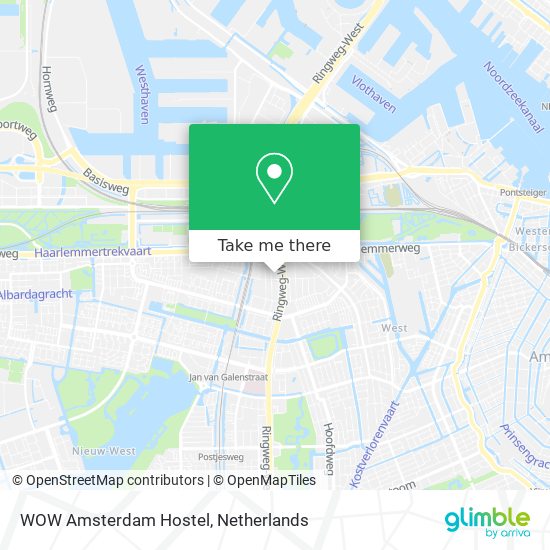 WOW Amsterdam Hostel map