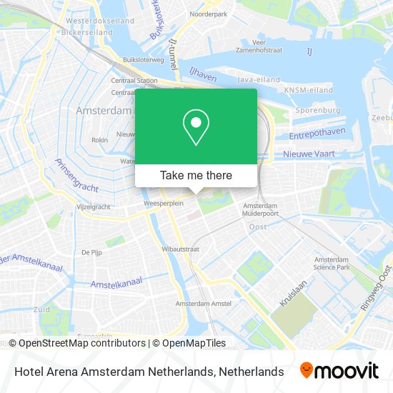 Hotel Arena Amsterdam Netherlands Karte