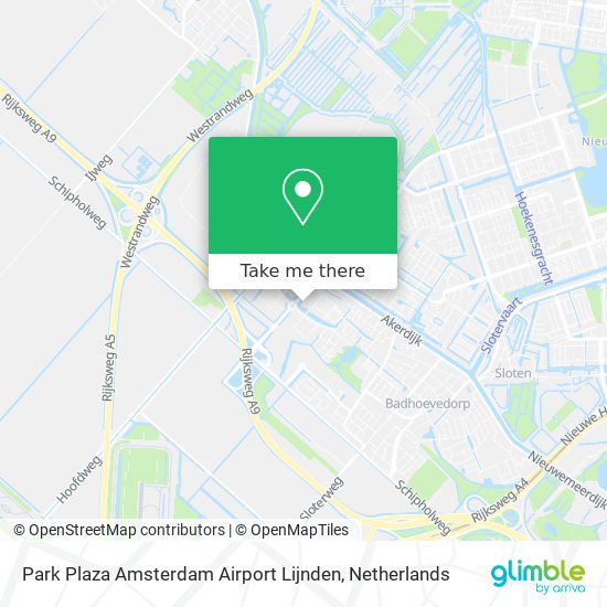 Park Plaza Amsterdam Airport Lijnden Karte