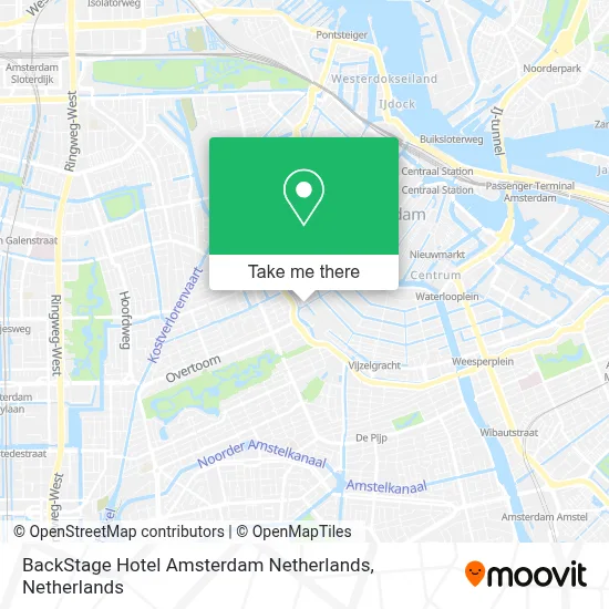 BackStage Hotel Amsterdam Netherlands Karte