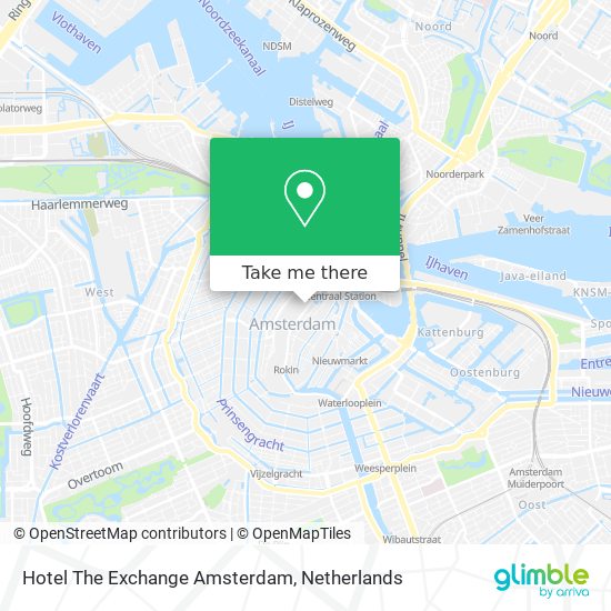 Hotel The Exchange Amsterdam map