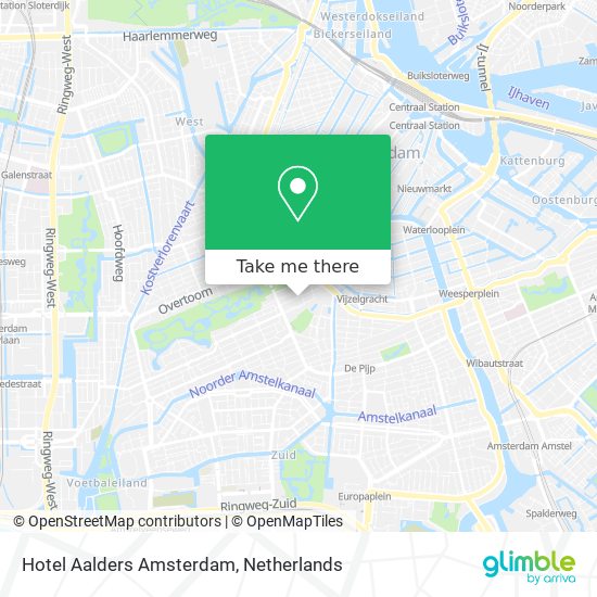 Hotel Aalders Amsterdam Karte