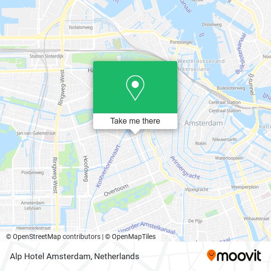 Alp Hotel Amsterdam map