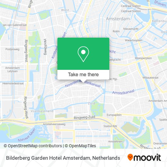 Bilderberg Garden Hotel Amsterdam map
