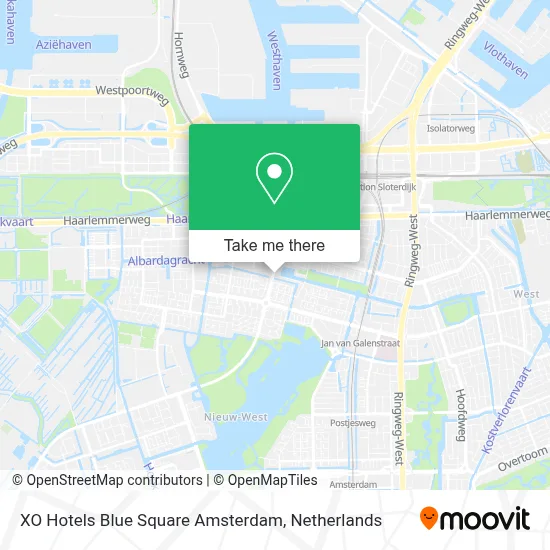 XO Hotels Blue Square Amsterdam map