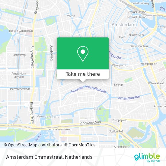 Amsterdam Emmastraat Karte