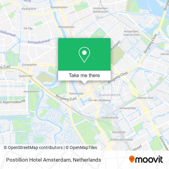 Postillion Hotel Amsterdam map