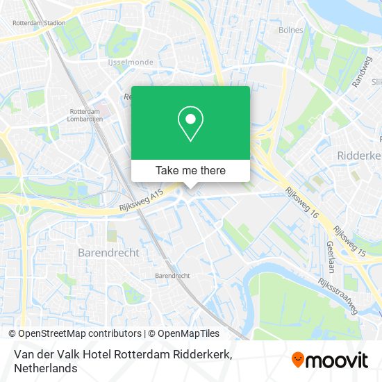 Van der Valk Hotel Rotterdam Ridderkerk map