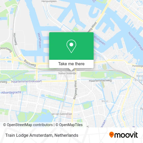 Train Lodge Amsterdam map