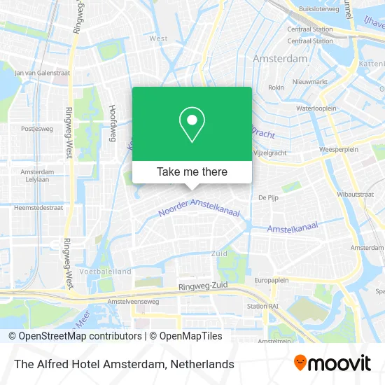 The Alfred Hotel Amsterdam map