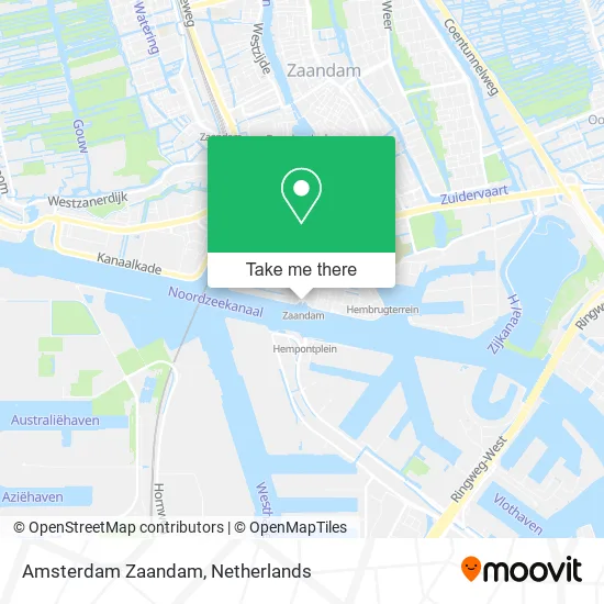 Amsterdam Zaandam map