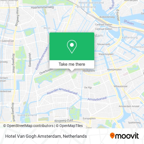 Hotel Van Gogh Amsterdam map