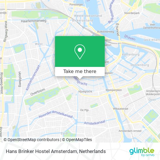 Hans Brinker Hostel Amsterdam Karte