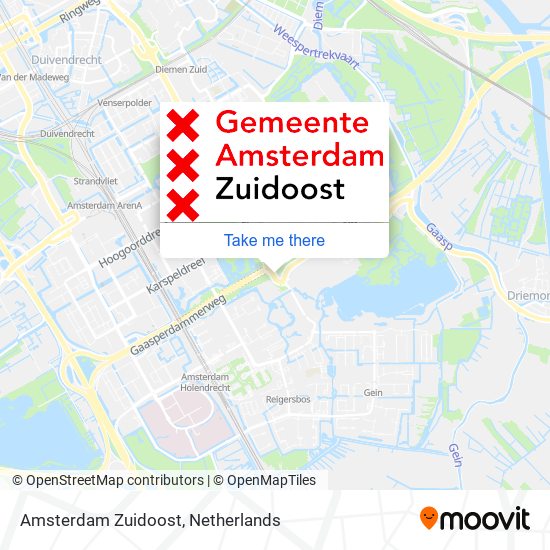 Amsterdam Zuidoost map