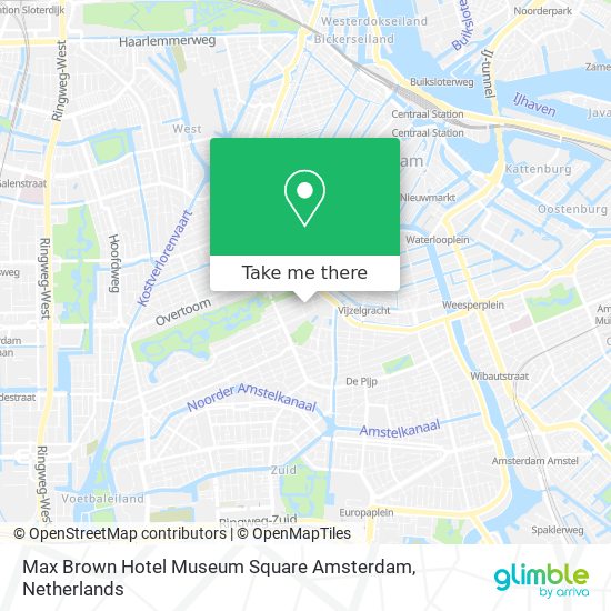 Max Brown Hotel Museum Square Amsterdam map