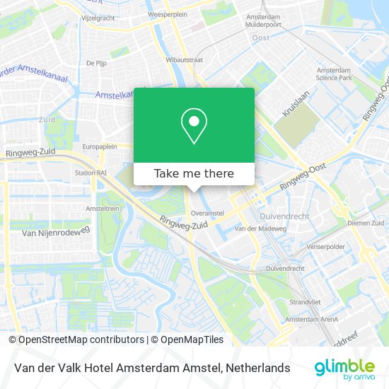 Van der Valk Hotel Amsterdam Amstel map