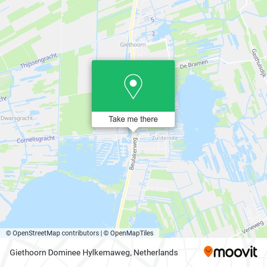 Giethoorn Dominee Hylkemaweg map