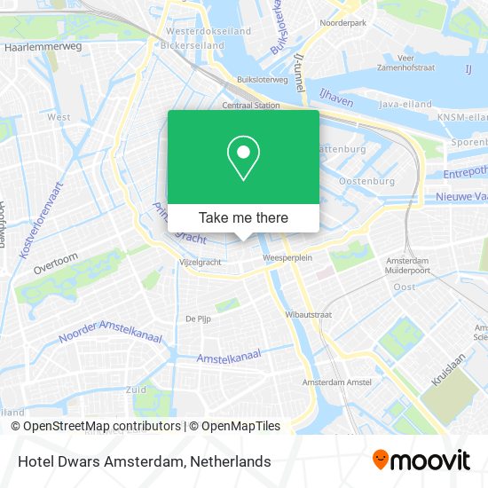 Hotel Dwars Amsterdam map