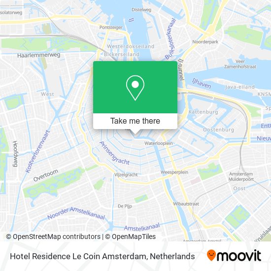Hotel Residence Le Coin Amsterdam map
