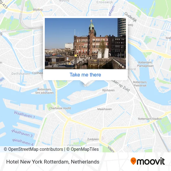 Hotel New York Rotterdam map