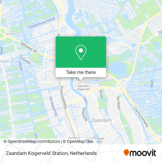 Zaandam Kogerveld Station map