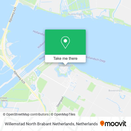 Willemstad North Brabant Netherlands map
