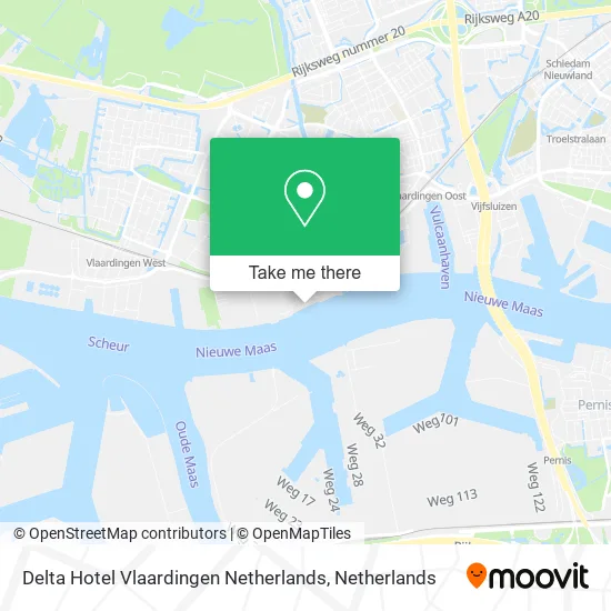 Delta Hotel Vlaardingen Netherlands map