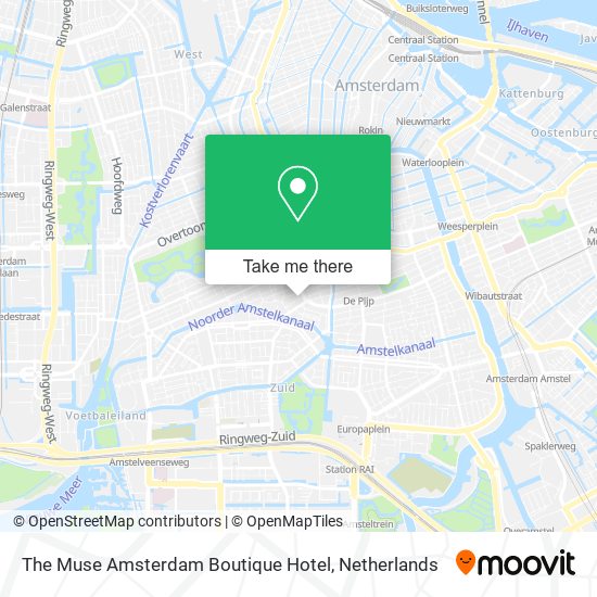 The Muse Amsterdam Boutique Hotel Karte