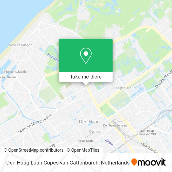 Den Haag Laan Copes van Cattenburch map
