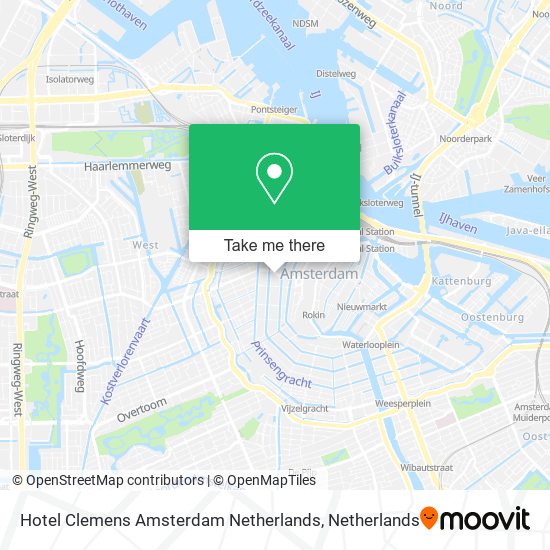 Hotel Clemens Amsterdam Netherlands map