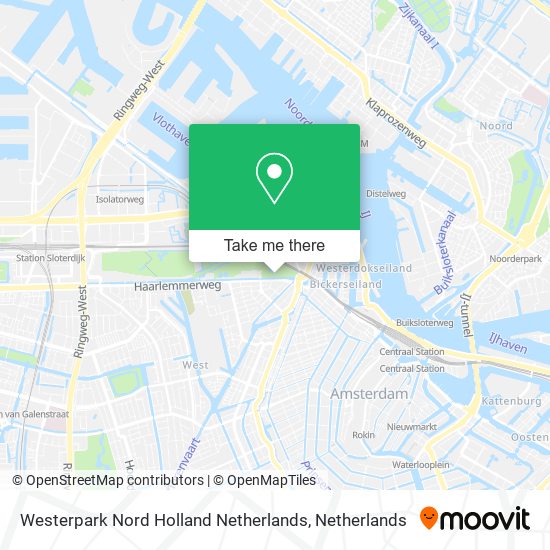 Westerpark Nord Holland Netherlands map