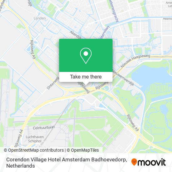 Corendon Village Hotel Amsterdam Badhoevedorp Karte