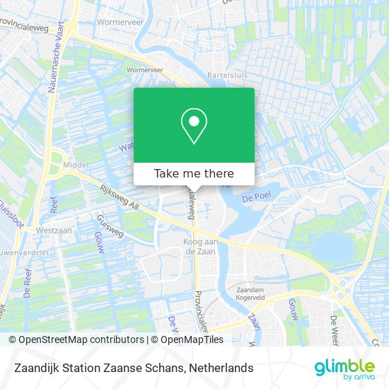 Zaandijk Station Zaanse Schans map