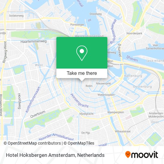 Hotel Hoksbergen Amsterdam map