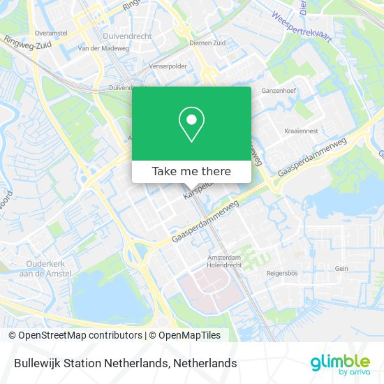 Bullewijk Station Netherlands map