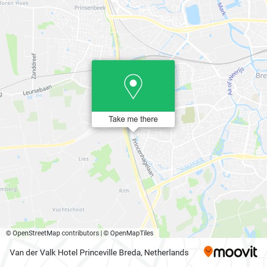Van der Valk Hotel Princeville Breda map