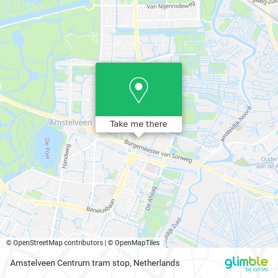 Amstelveen Centrum tram stop Karte