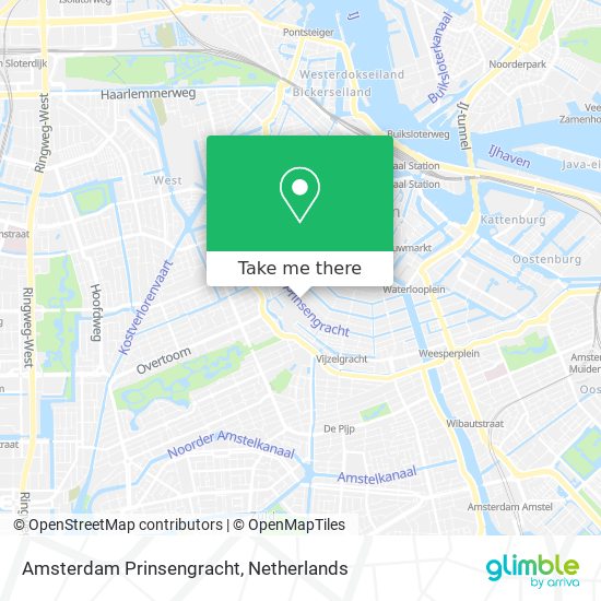 Amsterdam Prinsengracht map