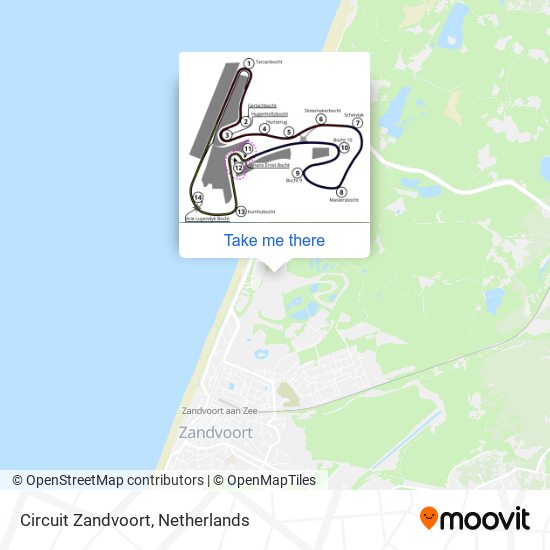Circuit Zandvoort map