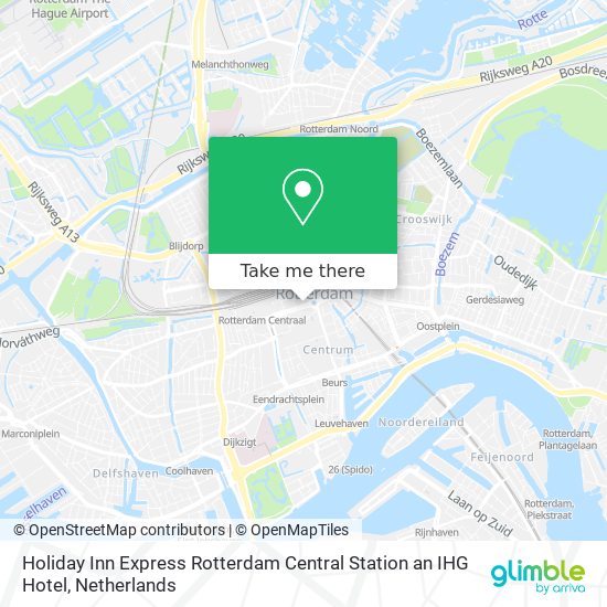 Holiday Inn Express Rotterdam Central Station an IHG Hotel map